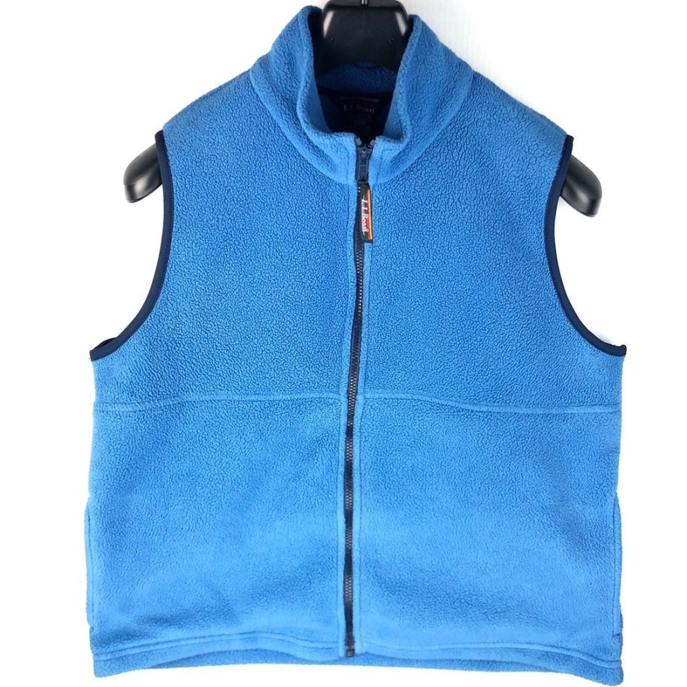 L.L.Bean Blue Fleece Vest Medium,  Blue